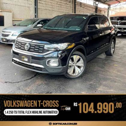 VOLKSWAGEN T-CROSS 1.4 250 TSI TOTAL FLEX HIGHLINE AUTOMÁTICO VOLKSWAGEN T-CROSS 1.4 250 TSI TOTAL FLEX HIGHLINE AUTOMÁTICO